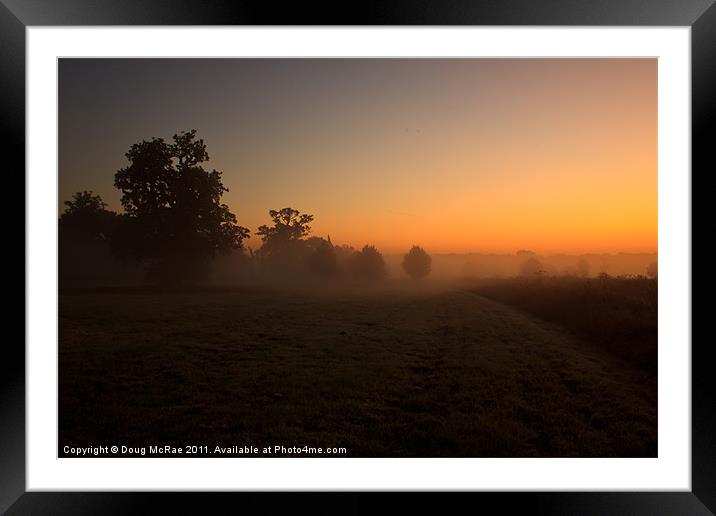 Sunrise and mist Framed Mounted Print by Doug McRae