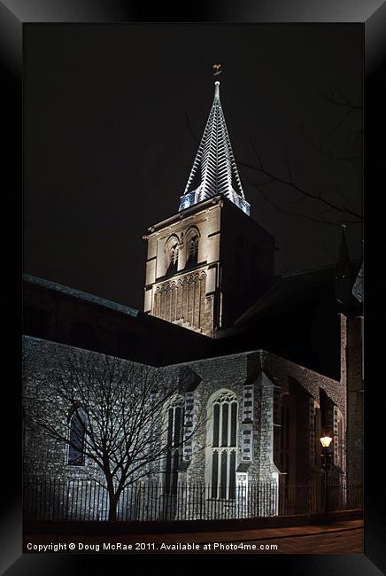 Rochester Cathedral clock tower Framed Print by Doug McRae