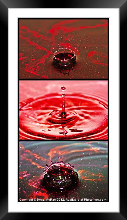 Water Triptych Framed Mounted Print by Doug McRae