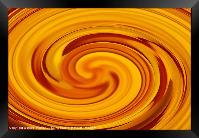 Yellow swirl Framed Print by Doug McRae