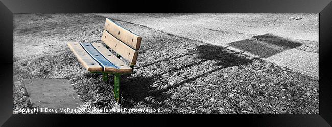 Park bench Framed Print by Doug McRae