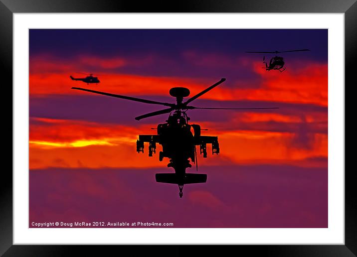 Apache sunset Framed Mounted Print by Doug McRae