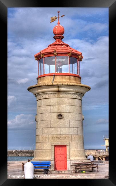 Ramsgate Harbour Lighthouse Framed Print by Doug McRae