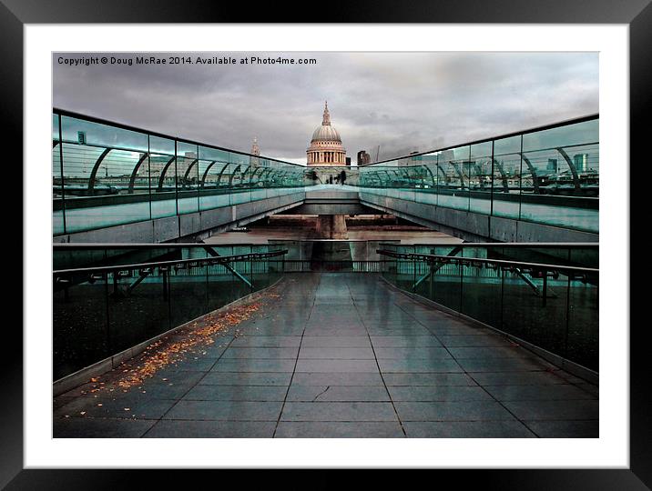 St Pauls from the Millennium Bridge Framed Mounted Print by Doug McRae