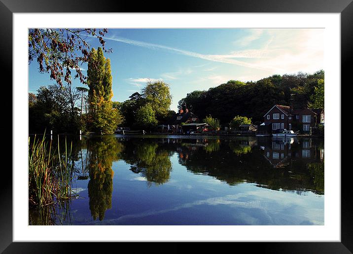 Thames at Sonning Framed Mounted Print by Doug McRae