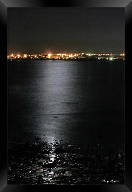 Moon Light over Southampton water Framed Print by Doug McRae