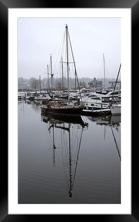 Sail boat Framed Mounted Print by Doug McRae