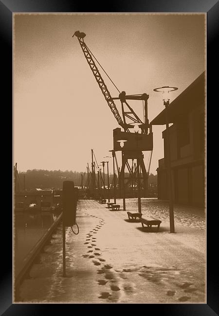 Dockyard Crane Framed Print by Doug McRae