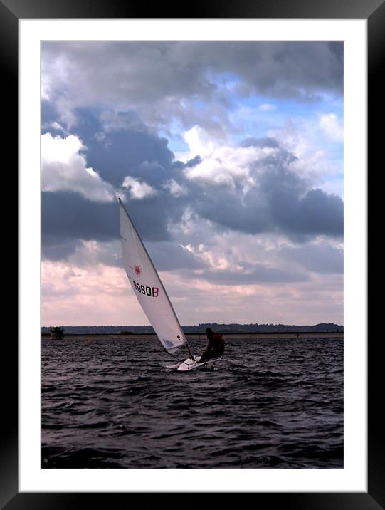 Wind surfer Framed Mounted Print by Doug McRae