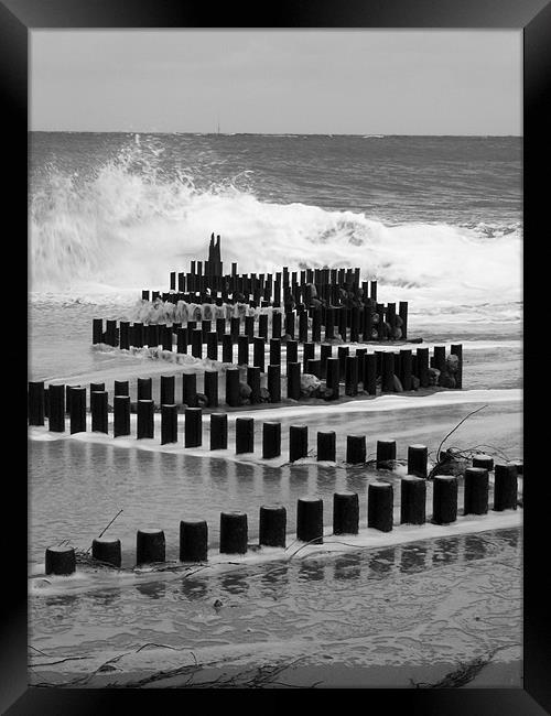 Conquered by the sea Framed Print by Jeanne Goncalves