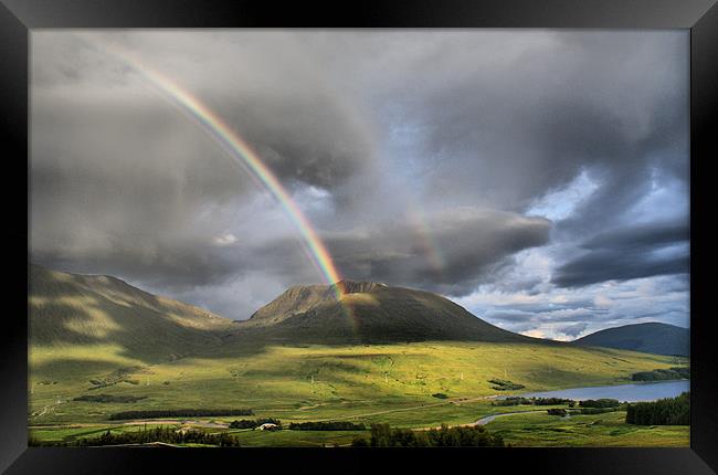 Rainbows over Ben Dorain Framed Print by Sandi-Cockayne ADPS