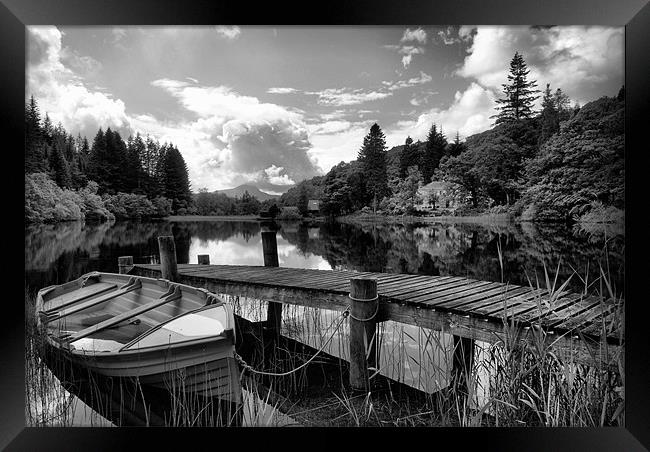Loch Ard Black and White Framed Print by Sandi-Cockayne ADPS