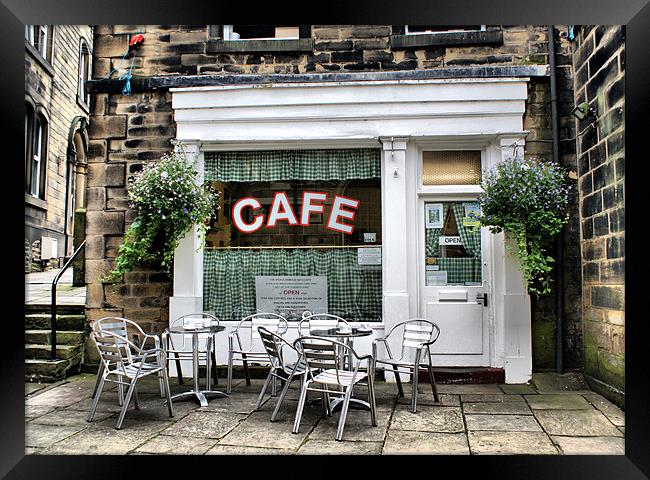 Sid's Cafe ~ Holmfirth Framed Print by Sandi-Cockayne ADPS