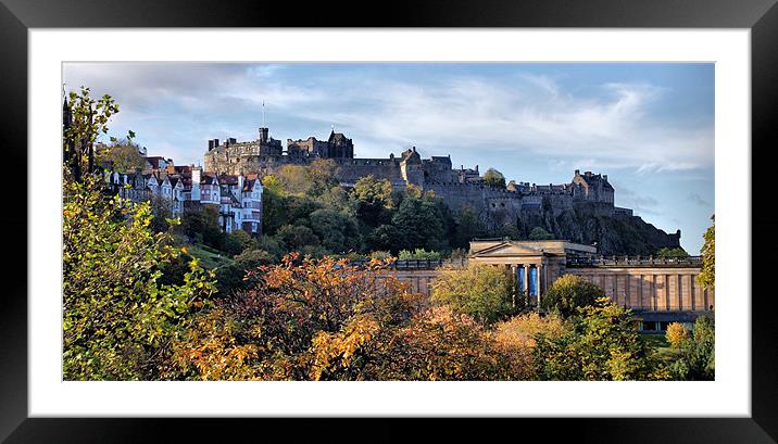 Autumnal Edinburgh Castle Framed Mounted Print by Sandi-Cockayne ADPS