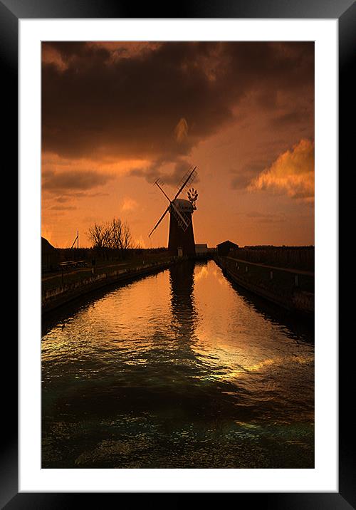 Horsey Mill At the End Of The Day Framed Mounted Print by Sandi-Cockayne ADPS