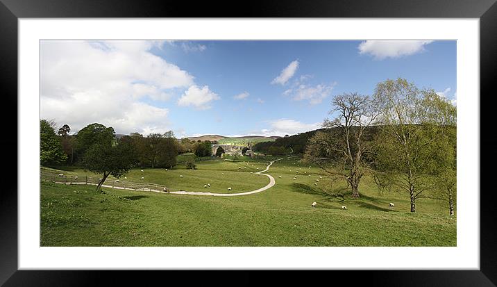 Bolton Abbey Panorama Framed Mounted Print by Sandi-Cockayne ADPS