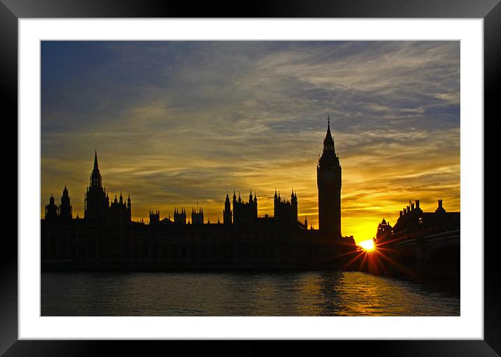 Sundown in London Framed Mounted Print by Sandi-Cockayne ADPS