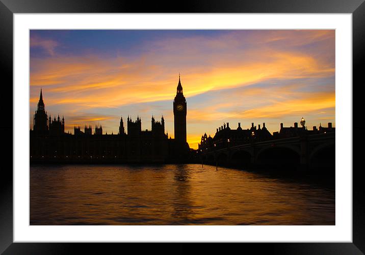 Golden Hour in Westminster Framed Mounted Print by Sandi-Cockayne ADPS