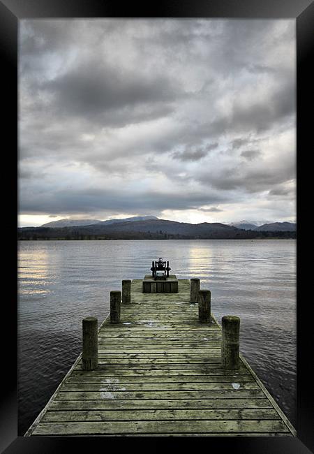 Wooden Jetty at Windermere II Framed Print by Sandi-Cockayne ADPS