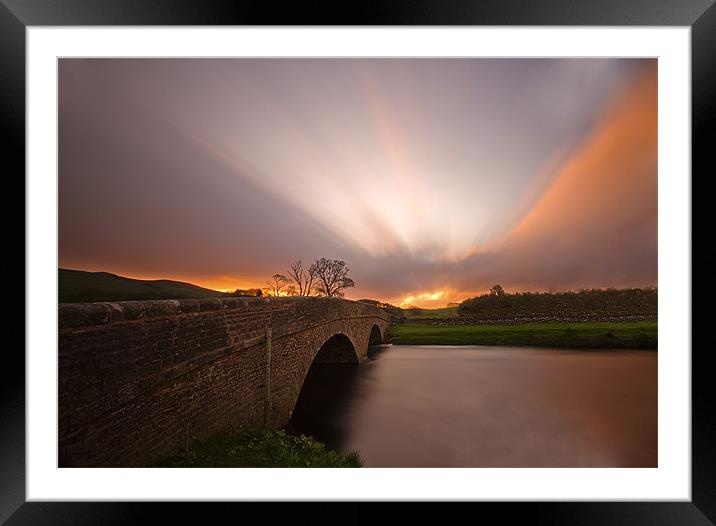 A Fiery Golden Morning In Wensleydale Framed Mounted Print by Sandi-Cockayne ADPS