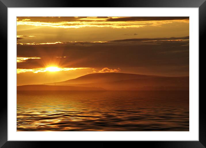 Sunset From Morecambe Bay Framed Mounted Print by Sandi-Cockayne ADPS