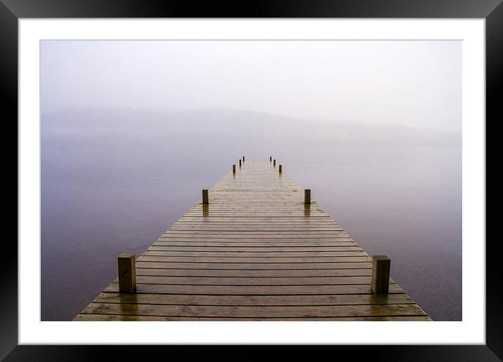 Windermere Wooden Jetty Framed Mounted Print by Sandi-Cockayne ADPS