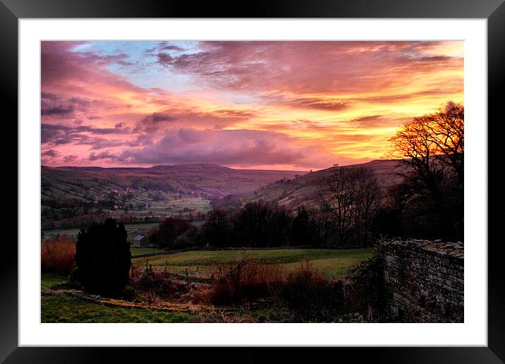 Dalescapes: Swaledale Sunrise Framed Mounted Print by Sandi-Cockayne ADPS