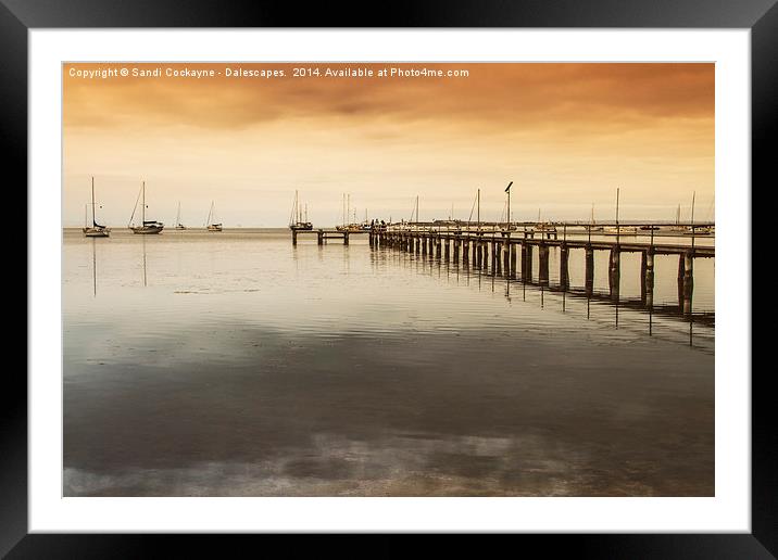 Jetty and Yachts Framed Mounted Print by Sandi-Cockayne ADPS