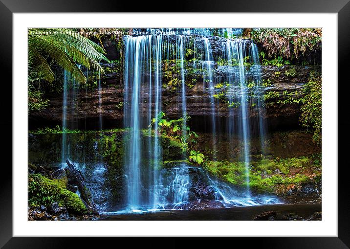  Russell Falls. Framed Mounted Print by Sandi-Cockayne ADPS