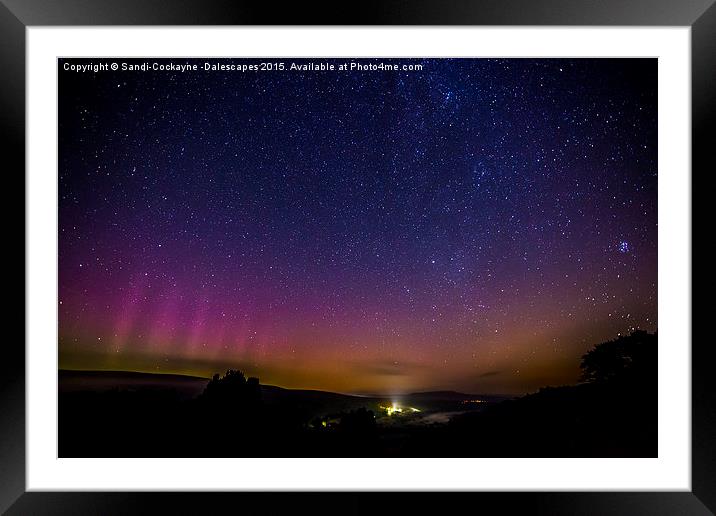  Northern Lights In Yorkshire Framed Mounted Print by Sandi-Cockayne ADPS