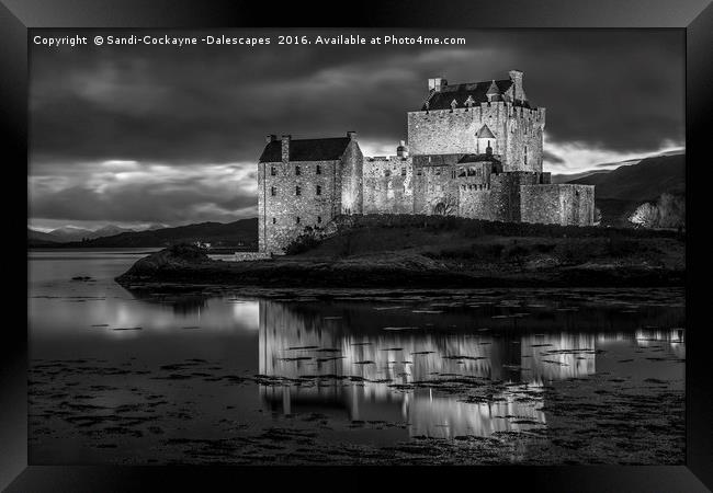 Eilean Donan Castle - Monochrome II Framed Print by Sandi-Cockayne ADPS