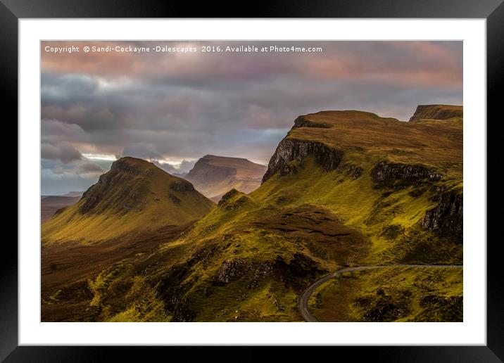 Pastel Pink Sky At The Quiraing Framed Mounted Print by Sandi-Cockayne ADPS