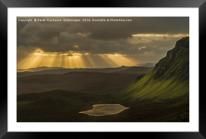 Sun Rays At The Quiraing II Framed Mounted Print by Sandi-Cockayne ADPS