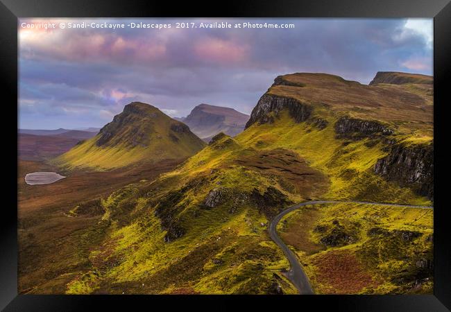 Pastels At The Quiraing II Framed Print by Sandi-Cockayne ADPS