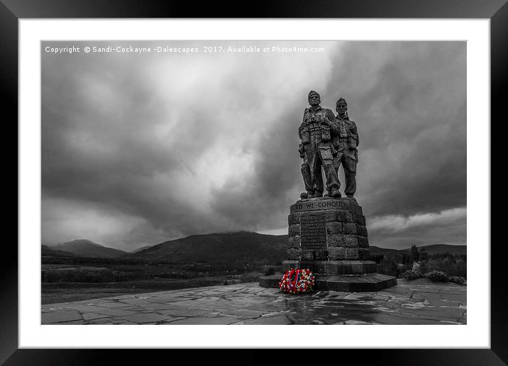 The Commando Memorial - Colour Popped Framed Mounted Print by Sandi-Cockayne ADPS