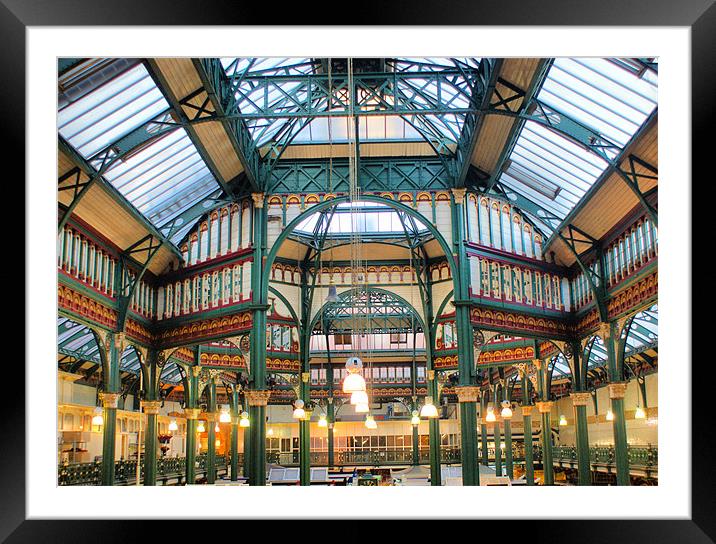 Rooftop Interior, Kirkgate Market, Leeds Framed Mounted Print by Sandi-Cockayne ADPS