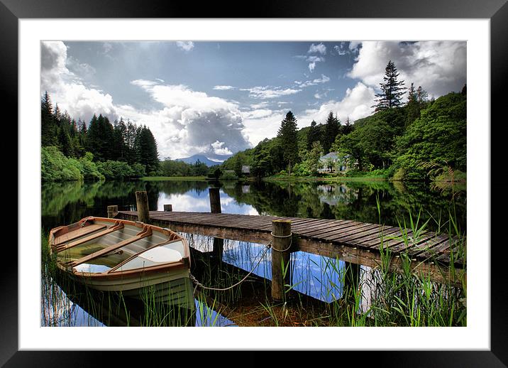 Boat At Loch Ard, The Trossachs Framed Mounted Print by Sandi-Cockayne ADPS