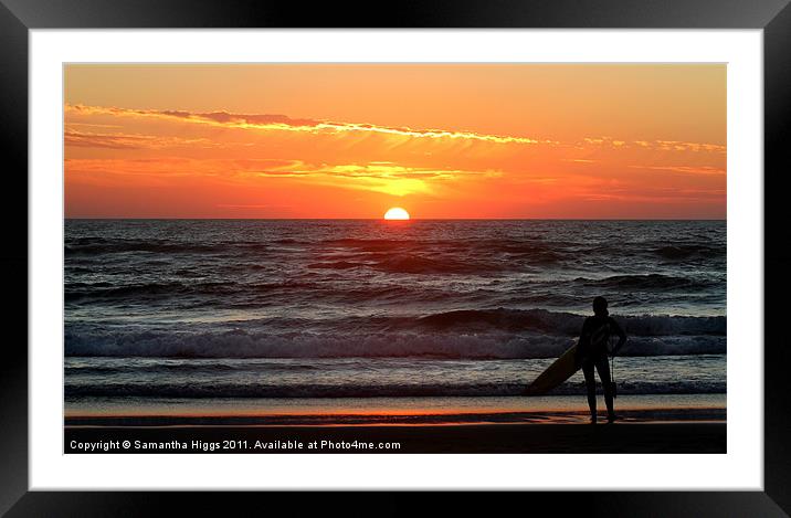 Watching The Sun Go Down Framed Mounted Print by Samantha Higgs