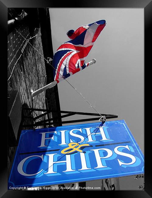 Fish and Chips Framed Print by Samantha Higgs