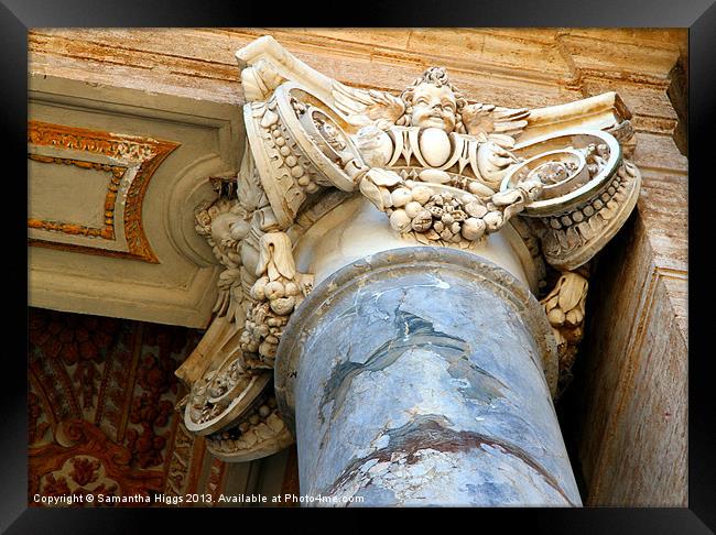 Pillar Capital - St Peters Church - Vatican City - Framed Print by Samantha Higgs