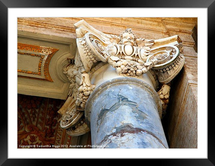 Pillar Capital - St Peters Church - Vatican City - Framed Mounted Print by Samantha Higgs