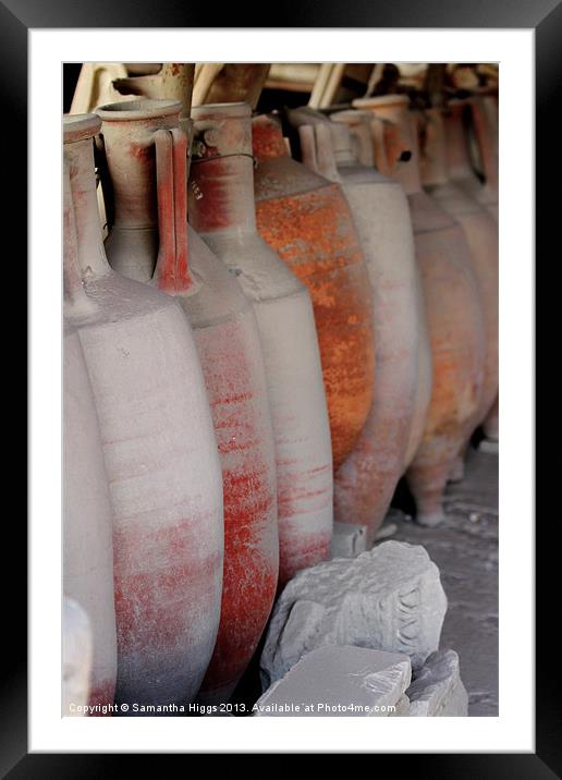 Amphorae - Pompeii Framed Mounted Print by Samantha Higgs