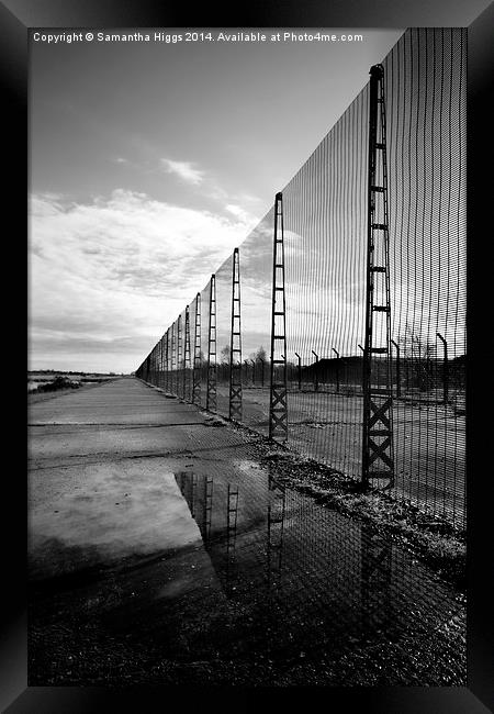   Perimeter Fence, Missile Silos - Greenham Common Framed Print by Samantha Higgs