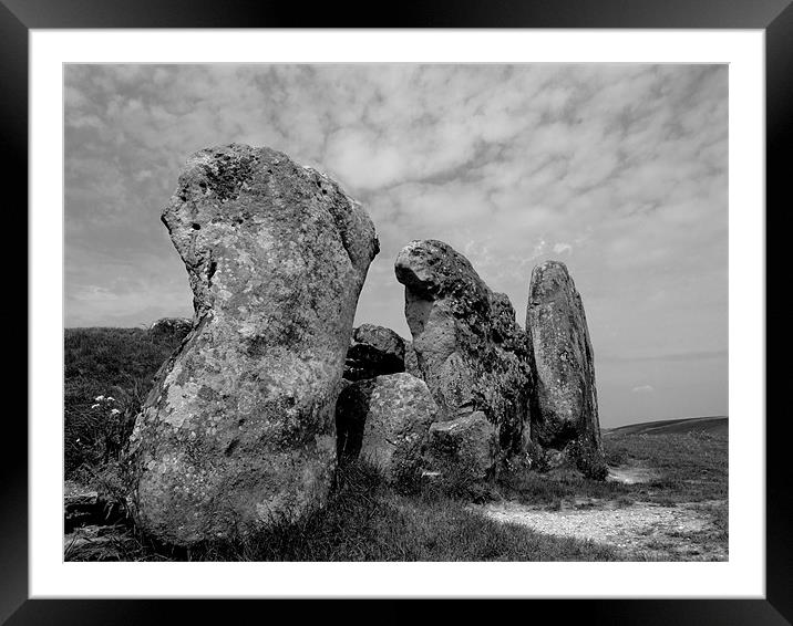 West Kennet Long Barrow Framed Mounted Print by Samantha Higgs