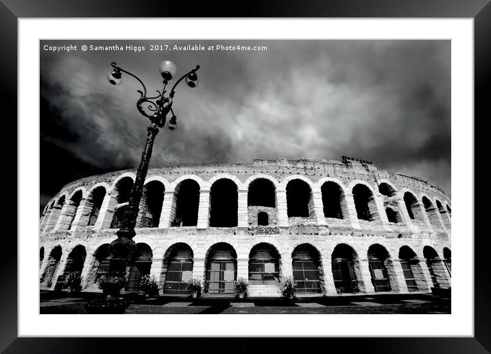 Arena - Roman Amphitheatre Verona Framed Mounted Print by Samantha Higgs