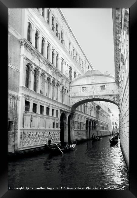 Bridge Of Sighs - Venice Framed Print by Samantha Higgs