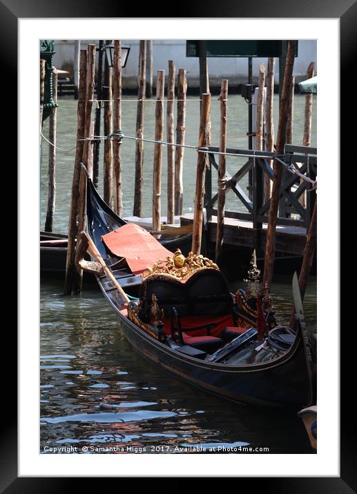 Gondola - Venice Framed Mounted Print by Samantha Higgs