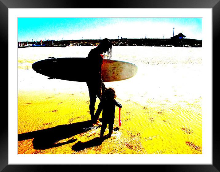 Surf Generations Framed Mounted Print by Samantha Higgs