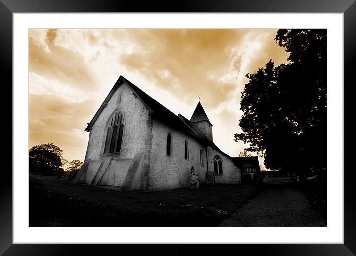 St Mary's Church Silchester Framed Mounted Print by Samantha Higgs