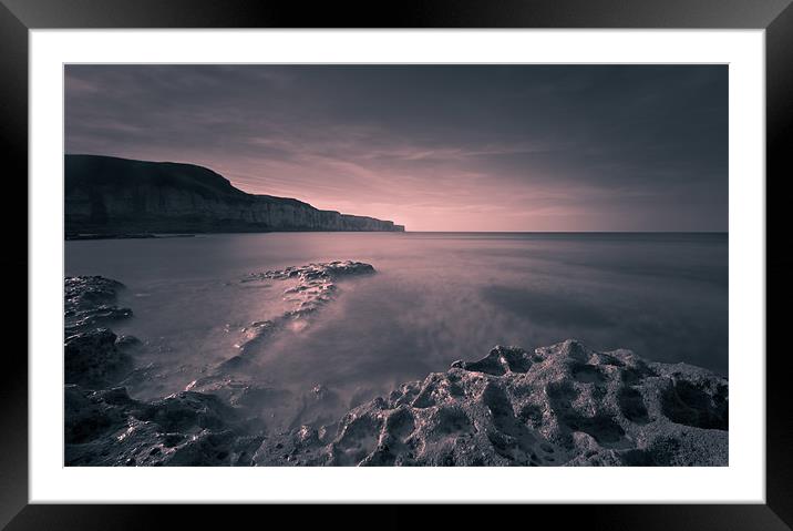 Bempton Cliffs Framed Mounted Print by Orange FrameStudio